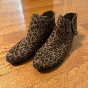 Cheetah Print Ankle Boots Size 10